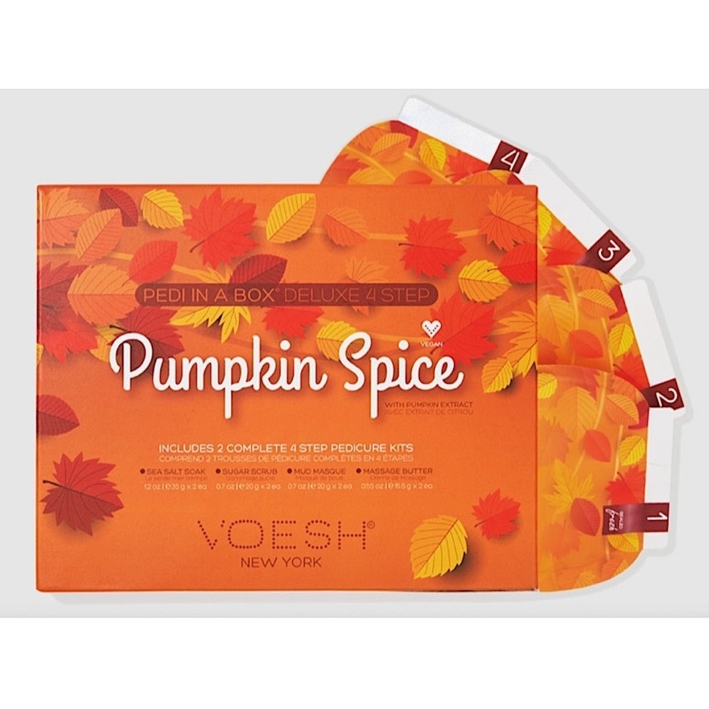 NWT Voesh Pumpkin Spice Pedicure Kit